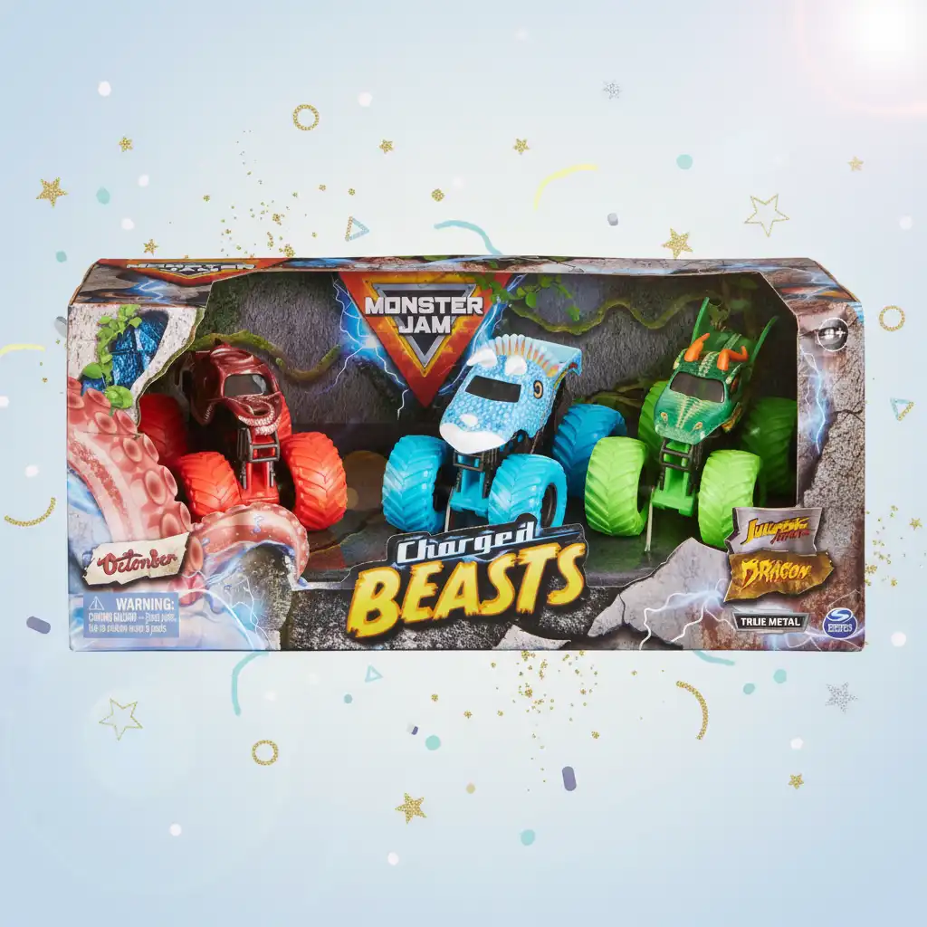 Vapauta hirviömäinen voima legendaarisilla Monster Jam -autoilla.