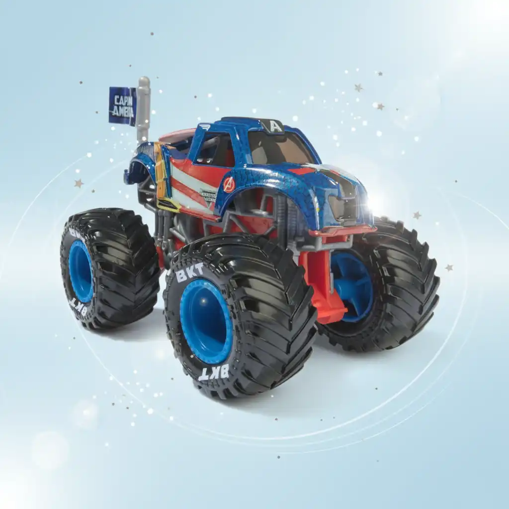 Luo oma Monster Jam show täynnä sankarillista toimintaa.