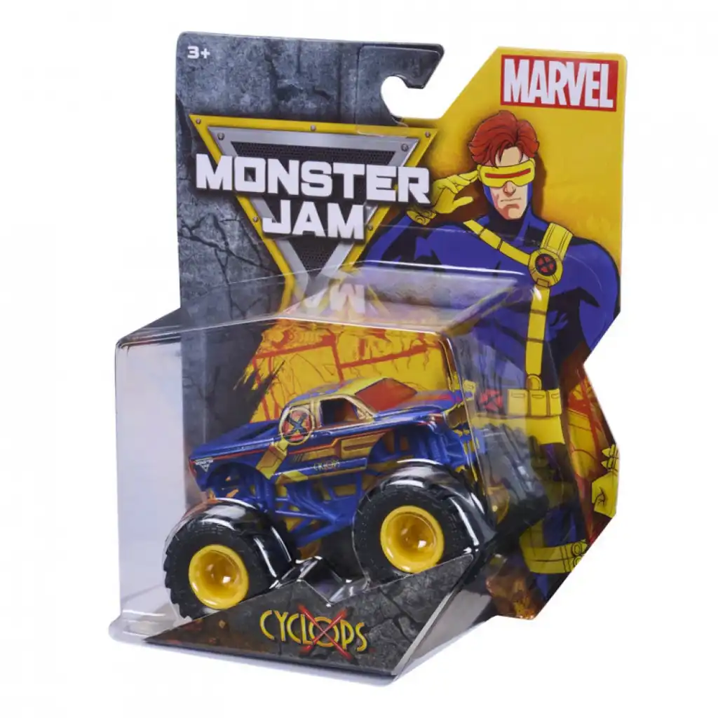 Koe eeppiset monsteriautojen taistelut Marvel-tyyliin.
