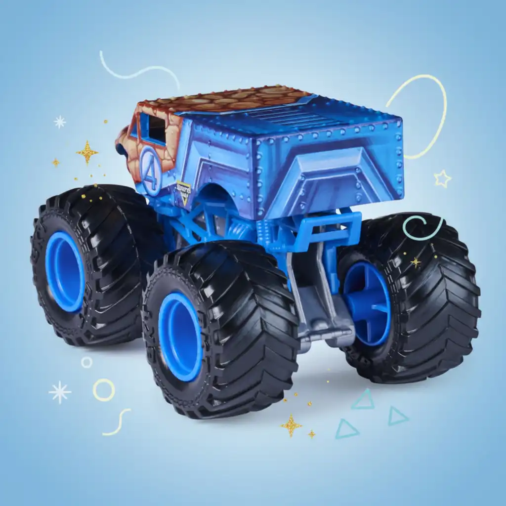 Eksklusiivinen keräilyerä Marvel- ja Monster Jam-faneille.
