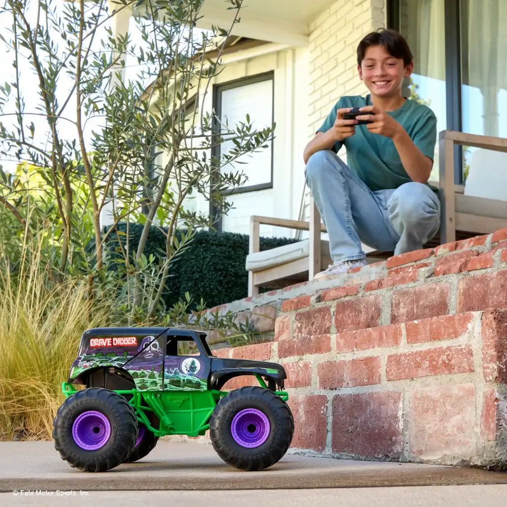 Legendaarisen monster truckin huippuluokan viimeistely ja yksityiskohdat.